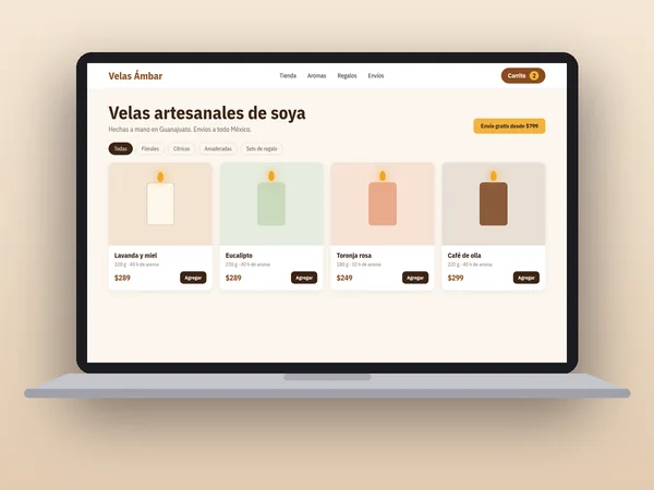 Tienda en línea hecha con WooCommerce